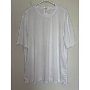 PERFORMANCE SPORTS NEW Short Sleeve Tee Mens 3X White Moisture Wicking Crew Neck